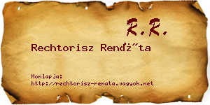 Rechtorisz Renáta névjegykártya